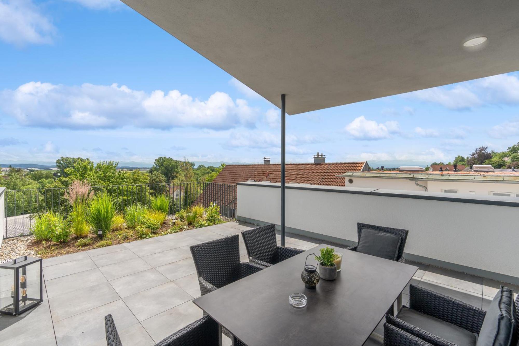 腓特烈港Anytime - Penthouse Mit Terrasse Und Bergsicht公寓 外观 照片